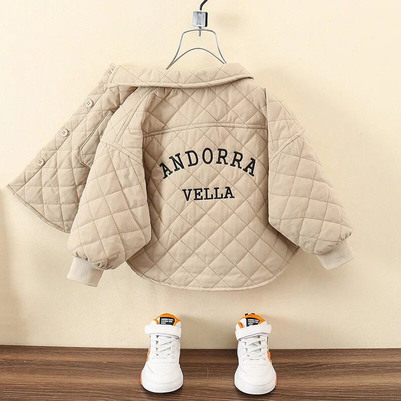 Dječački kaput Jakna Pamučna vjetrobranska 2024 rever topla plus zadebljana proljeće jesen visokokvalitetna dječja odjeća