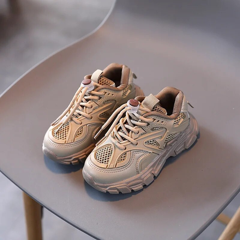 Balti stambūs sportiniai bateliai vaikams, platforma, sportiniai batai mergaitėms, 2022 m. ūgio didinimo batai berniukams, juodi chaki spalvos pleištiniai sportbačiai F06174