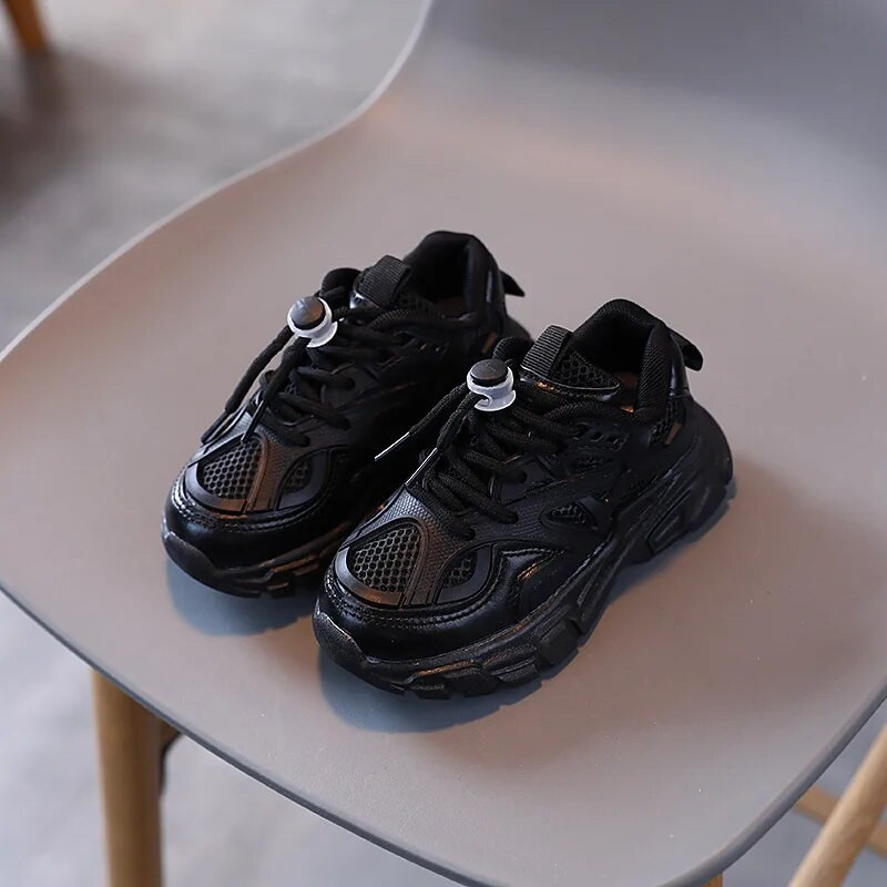 Balti stambūs sportiniai bateliai vaikams, platforma, sportiniai batai mergaitėms, 2022 m. ūgio didinimo batai berniukams, juodi chaki spalvos pleištiniai sportbačiai F06174