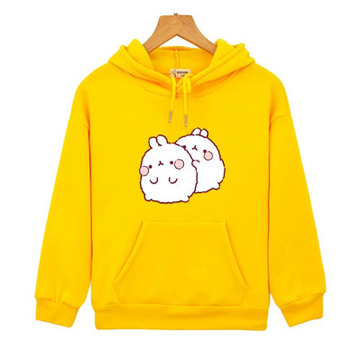 Molango triušio rudens vaikams Kawaii Bunny margintas megztinis su gobtuvu berniukams Merginoms Mieli drabužiai Animacinio filmo kostiumas ilgomis rankovėmis