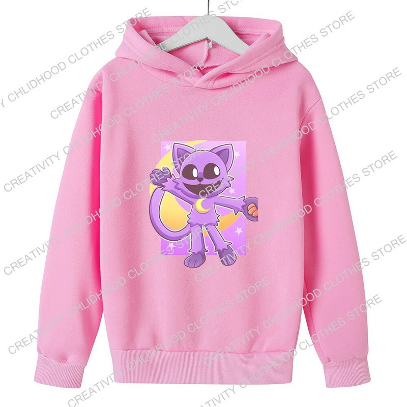 Smiling Critters Dječje majice s kapuljačom Djevojčica Dječak Pulover Anime Dječja ležerna odjeća Crtići Igra Kawaii Tops Modne majice