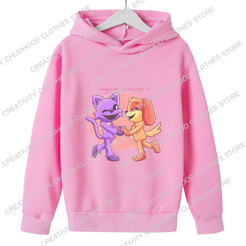 Smiling Critters Dječje majice s kapuljačom Djevojčica Dječak Pulover Anime Dječja ležerna odjeća Crtići Igra Kawaii Tops Modne majice