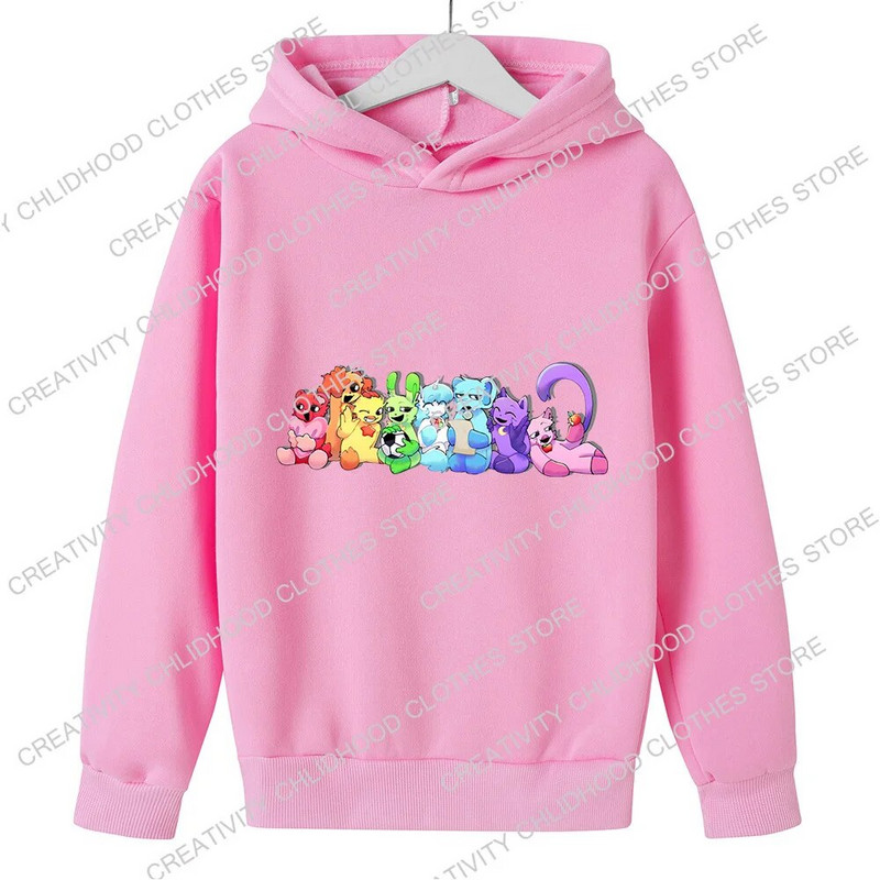 Smiling Critters Dječje majice s kapuljačom Djevojčica Dječak Pulover Anime Dječja ležerna odjeća Crtići Igra Kawaii Tops Modne majice
