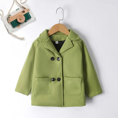 2–7 metų vaikams Kūdikių berniukų Viršutiniai drabužiai Paltai Natūralios vilnos pavasarinė rudens striukė ilgomis rankovėmis Madingi vaikų drabužiai