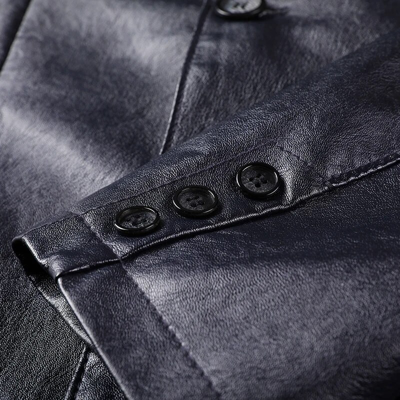Vrhunska nova dizajnerska marka, ležerna modna muška kožna jakna od umjetnog PU-a, obična crna motociklistička jesensko-zimska muška odjeća