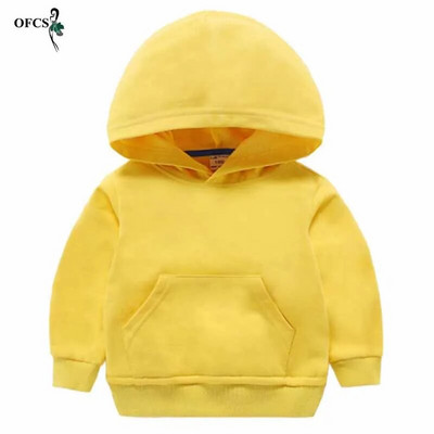 Haine pentru copii de modă Hanorace sportive de culoare pură pentru copii mici, fete, pulover, îmbrăcăminte de primăvară din bumbac, topuri pentru copii, băieți, fleece