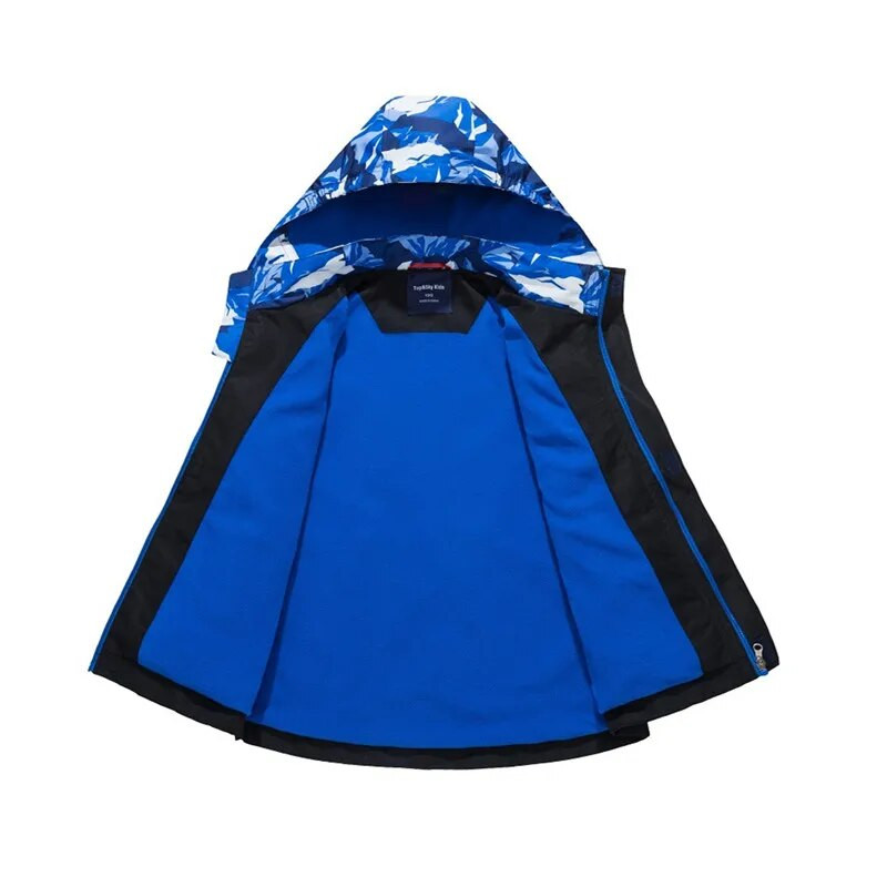 Nova proljetna jesen, dječja odjeća za velike dječake, otporna na vjetar, vodootporna reflektirajuća jakna, gornja odjeća, dvoslojna unutarnja polarna runa