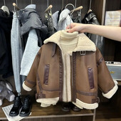 Noi baieti toamna iarna o bucata blana integrata costum motociclete la moda largi tot-meciul pluș cald rece în aer liber