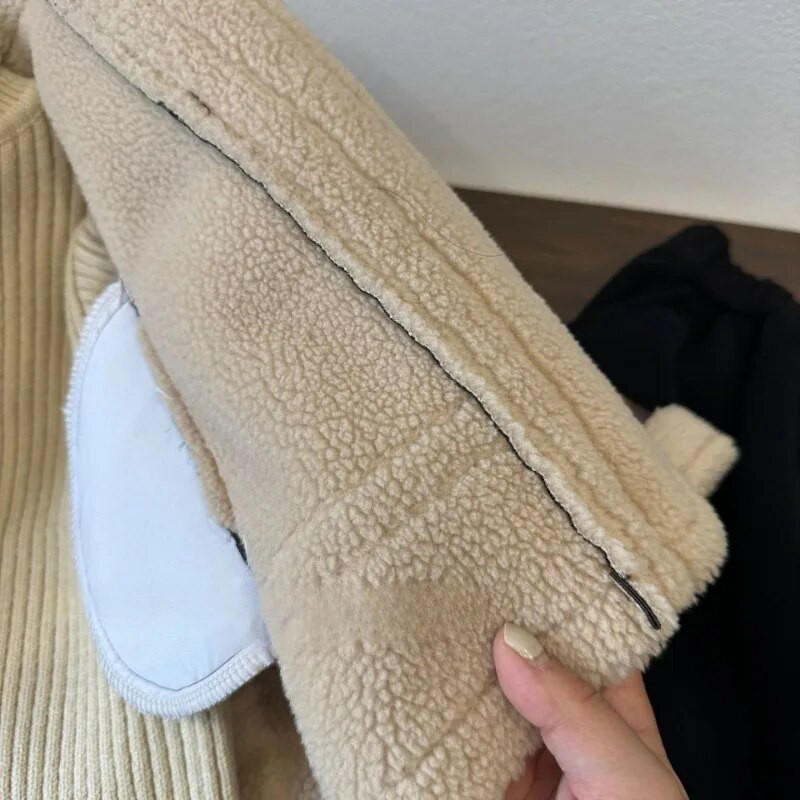 Noi baieti toamna iarna o bucata blana integrata costum motociclete la moda largi tot-meciul pluș cald rece în aer liber