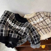 Jachete pentru băieți noi, tricotate, paltoane pentru copii, modă, îmbrăcăminte exterioară pentru copii, iarnă, toamnă 2023-A0184