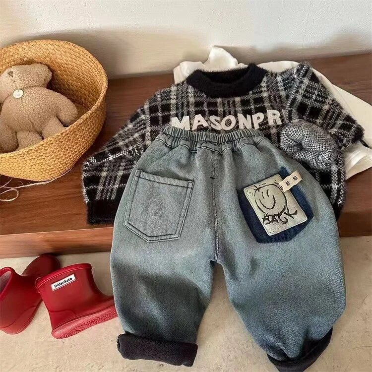 Jachete pentru băieți noi, tricotate, paltoane pentru copii, modă, îmbrăcăminte exterioară pentru copii, iarnă, toamnă 2023-A0184