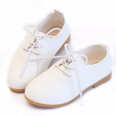 2023 Nice Toddler Little Girl Leather Shoes Formal boys School Shoes Student Lace Up Βραδινά φορέματα για Παιδιά Baby D02153
