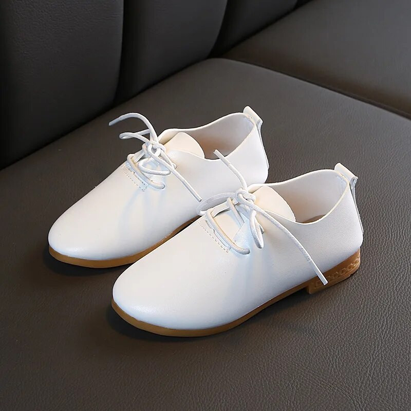 2023 Nice Toddler Little Girl Leather Shoes Formal boys School Shoes Student Lace Up Βραδινά φορέματα για Παιδιά Baby D02153