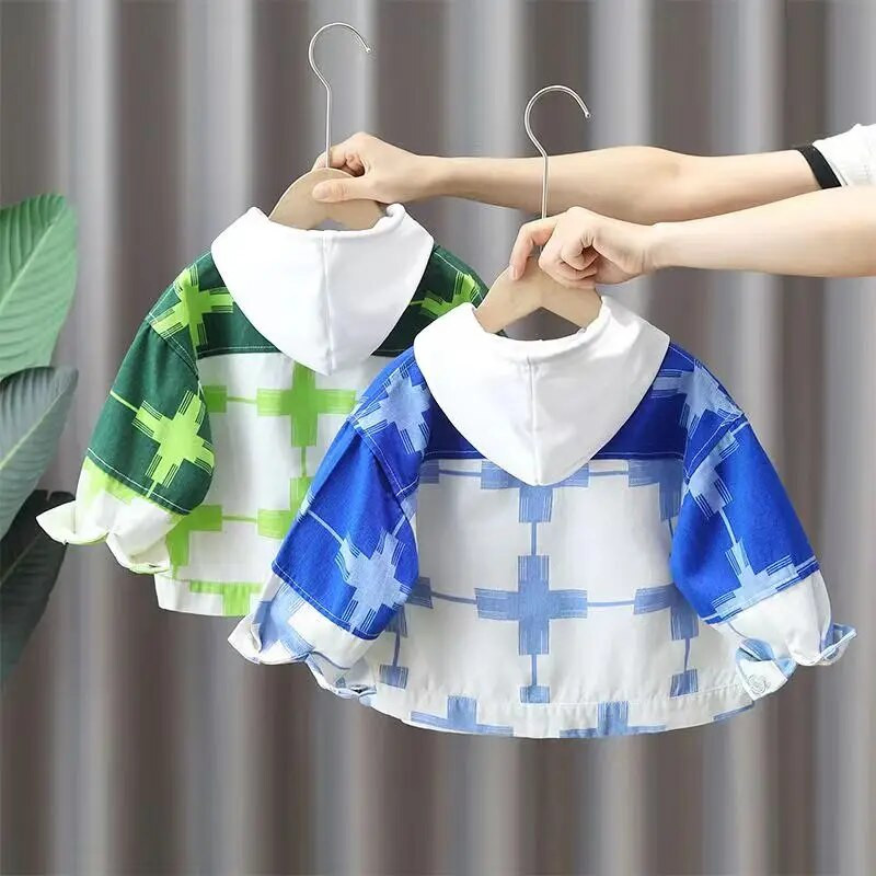 Jachetă de blugi pentru copii Îmbrăcăminte de primăvară și toamnă 2023, nouă modă, jachetă coreeană, jachetă de blugi casual Boby pentru băiat