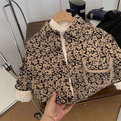 Îmbrăcăminte pentru copii Sezonul de primăvară și toamnă Jachete pentru copii Jachetă cămașă cu flori pentru bebeluși Jachetă cămașă pentru fete și băieți Jachetă pentru băieți