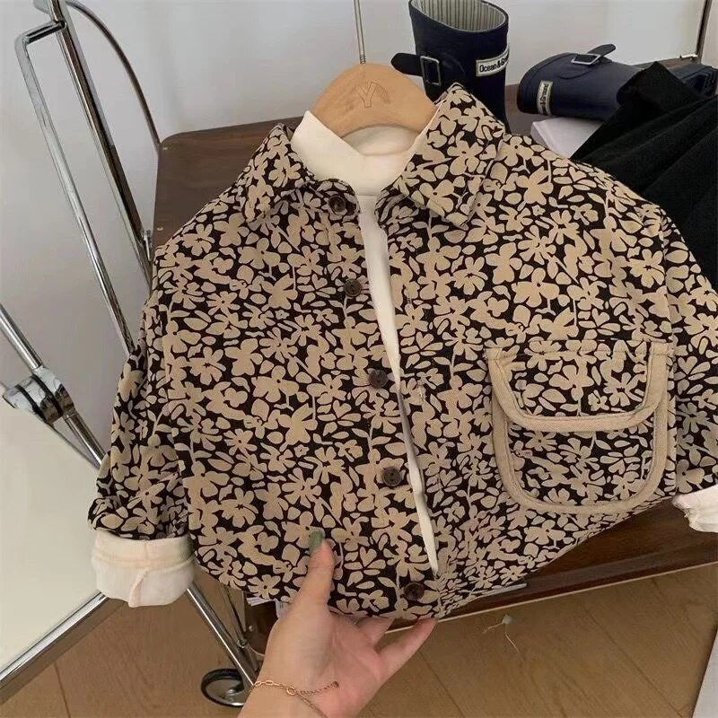 Îmbrăcăminte pentru copii Sezonul de primăvară și toamnă Jachete pentru copii Jachetă cămașă cu flori pentru bebeluși Jachetă cămașă pentru fete și băieți Jachetă pentru băieți