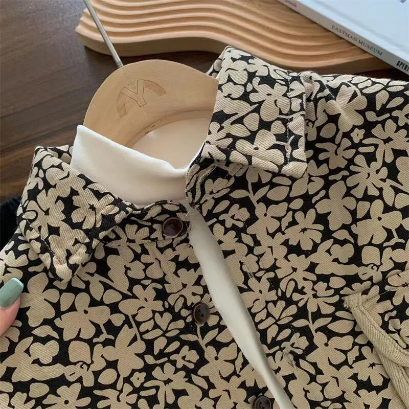 Îmbrăcăminte pentru copii Sezonul de primăvară și toamnă Jachete pentru copii Jachetă cămașă cu flori pentru bebeluși Jachetă cămașă pentru fete și băieți Jachetă pentru băieți