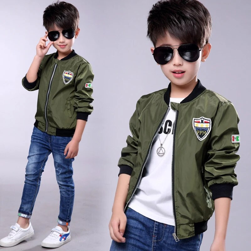 DIMUSI Pavasariniai Vaikai Armijos Paltai Berniukui Viršutiniai Drabužiai Laisvalaikiai Vėjo striukės Vaikiškos Hip Hop Bomber Striukė su gobtuvu Drabužiai 16m.