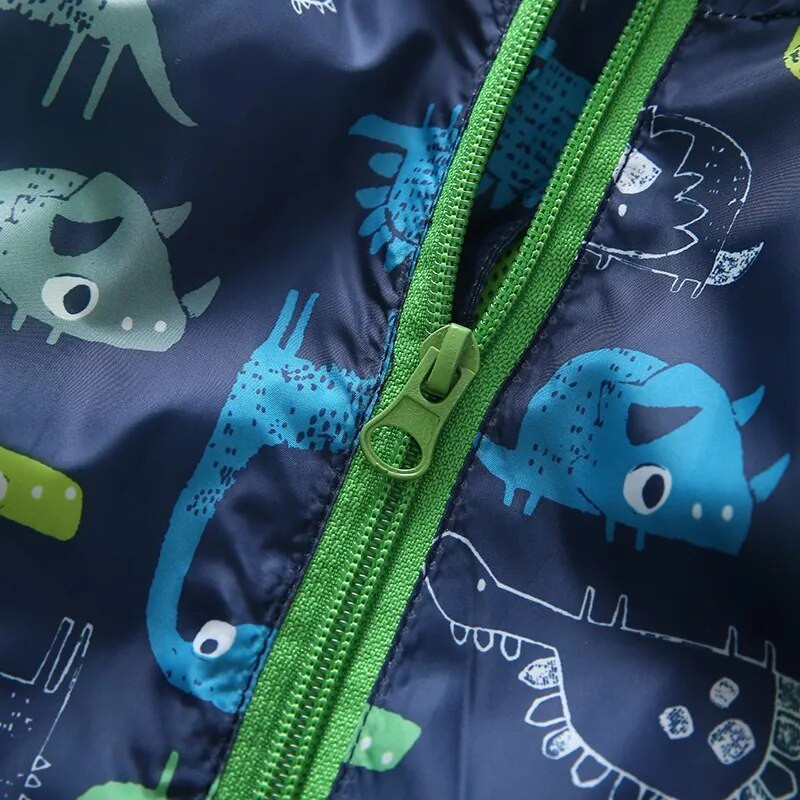 80-120 cm slatka životinjska jesenska vjetrovka, dječja jakna za dječake, slatki dinosaurusi, gornja odjeća za bebe, kaputi za dječake, dječja dječja odjeća s kapuljačom