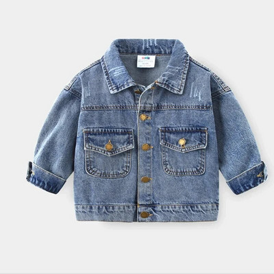 Primăvară Toamnă Copii Jachete de blugi pentru băieți Paltoane pentru bebeluși Noua modă Copii Îmbrăcăminte pentru copii Blugi rupte Jachete 3 4 5 6 7 Ani