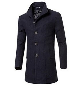 Trench Lână Lână Iarnă Bărbat