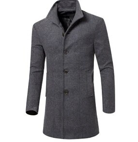 Trench Lână Lână Iarnă Bărbat