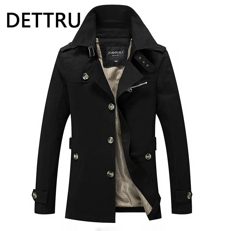 Preveliki trenčkot Muška vjetrovka Prevelika jakna od čistog pamuka, ležerna muška odjeća Pull Homme Gornja odjeća Kaputi 5XL