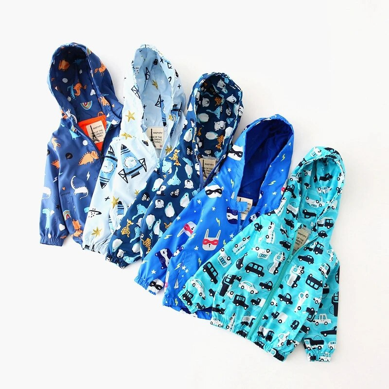 CROAL CHERIE Pavasarinė dinozaurų vaikiška striukė mergaitėms berniukams vaikiški vėjo striukės kūdikiams mažyliams vaikiški paltai vaikiški drabužiai