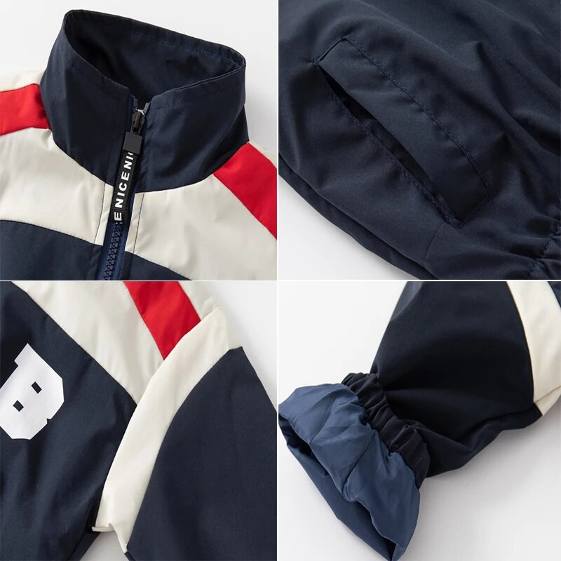 DIMUSI pavasario rudens vaikų beisbolo paltai Laisvalaikio berniukų viršutiniai drabužiai Striukės mados vaikams Hip Hop Bomber striukės Drabužiai