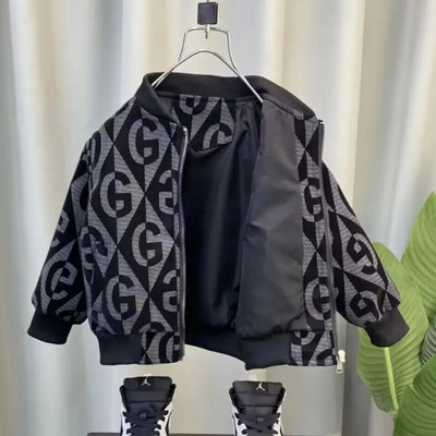 Παιδικό μπουφάν άνοιξη και φθινόπωρο 2024 Νέο παλτό Μοντέρνο μωρό casual μπουφάν Κορυφαίο για αγόρια Δροσερή και όμορφη φανέλα μπέιζμπολ