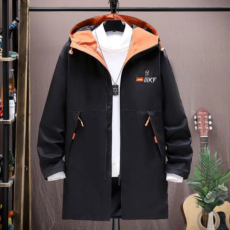 2023, primăvară și toamnă, noua modă clasică, de lungime medie, de dimensiuni mari, pentru bărbați, ocazional, largi, impermeabil, de înaltă calitate