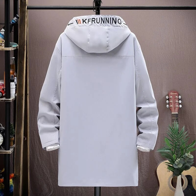 2023, primăvară și toamnă, noua modă clasică, de lungime medie, de dimensiuni mari, pentru bărbați, ocazional, largi, impermeabil, de înaltă calitate