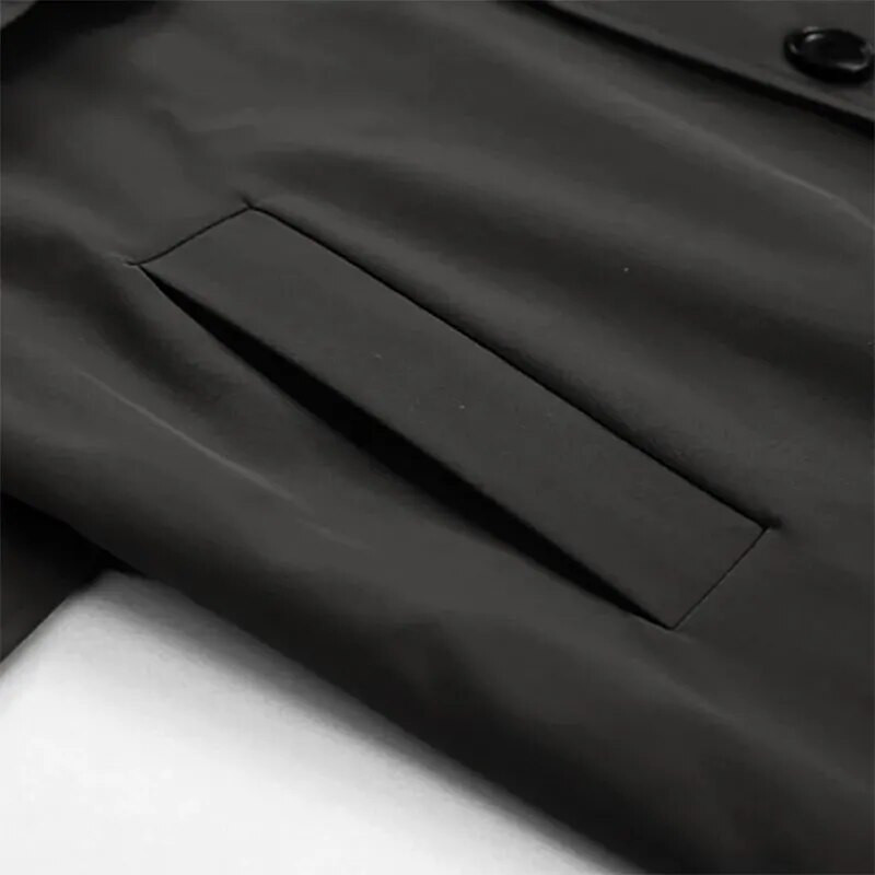 2024 Νέο ανδρικό μακρύ casual καμπαρντίνα μονόχρωμο σακάκι με διπλό στήθος Κορεατική τάση Classic Casual Loose British Cape