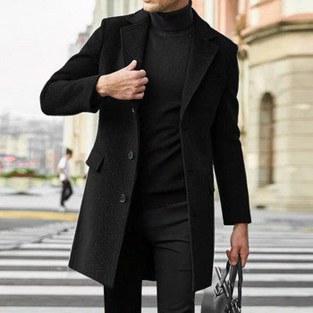 Ανδρικό βρετανικό μπουφάν Χειμερινό Κομψό Μακρύ Παλτό Ανδρικό Ανεμοστρόβιλο Casual Business Μπουφάν Ανδρικό Ζεστό Παλτό Εξωτερικά Ενδύματα Streetwear