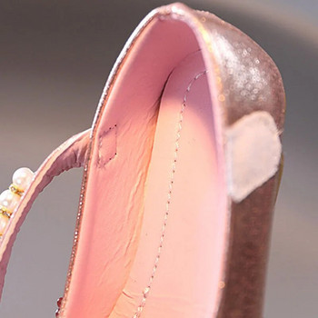 Детски обувки за принцеси за момичета, пайети, блясък, детски обувки за момичета с висок ток, парти, сватбени единични обувки CSH1264