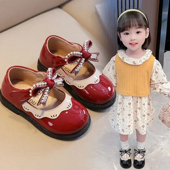 2024 Άνοιξη Καλοκαίρι Κοριτσίστικα Παπούτσια με παπιγιόν Βρεφικά παπούτσια για κορίτσια Κρυστάλλινα παπούτσια για φόρεμα πριγκίπισσας Παιδικά υποδήματα F02262