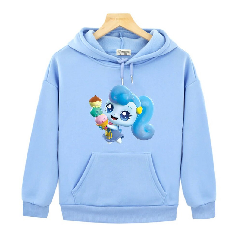 Tini Ping ledų gobtuvas Vaikams Cha Cha Drabužiai Animaciniai filmukai Merginoms Laisvalaikio Apranga Berniukams Megztiniai su gobtuvu Paauglių paltai ilgomis rankovėmis