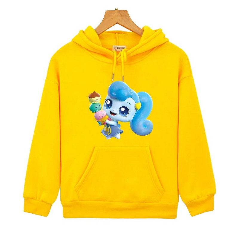 Tini Ping ledų gobtuvas Vaikams Cha Cha Drabužiai Animaciniai filmukai Merginoms Laisvalaikio Apranga Berniukams Megztiniai su gobtuvu Paauglių paltai ilgomis rankovėmis