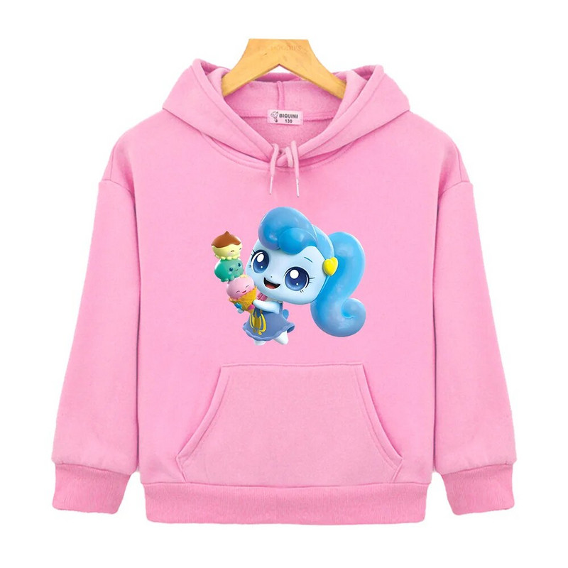 Tini Ping ledų gobtuvas Vaikams Cha Cha Drabužiai Animaciniai filmukai Merginoms Laisvalaikio Apranga Berniukams Megztiniai su gobtuvu Paauglių paltai ilgomis rankovėmis