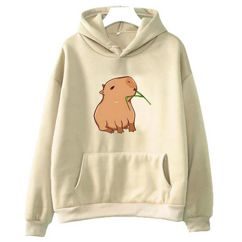 Αστείες κουκούλες Capybara για έφηβα κορίτσια Kawaii Cartoon Top Φούτερ για αγόρι Unisex Μόδα Harajuku Γραφικό πουλόβερ με κουκούλα
