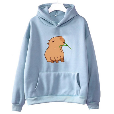 Funny Capybara Print Hoodies for Teen Girls Kawaii Cartoon Top Sweatshirts Boy Unisex Fashion Harajuku Graphic Hooded Pullover