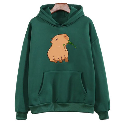 Hanorace amuzante cu imprimeu Capybara pentru fete adolescente Kawaii desene animate de top hanorace băiat unisex modă Harajuku pulover cu glugă grafic