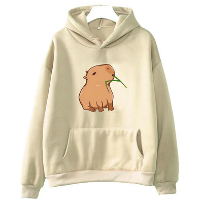 Hanorace amuzante cu imprimeu Capybara pentru fete adolescente Kawaii desene animate de top hanorace băiat unisex modă Harajuku pulover cu glugă grafic
