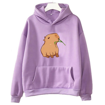Hanorace amuzante cu imprimeu Capybara pentru fete adolescente Kawaii desene animate de top hanorace băiat unisex modă Harajuku pulover cu glugă grafic