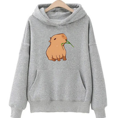 Hanorace amuzante cu imprimeu Capybara pentru fete adolescente Kawaii desene animate de top hanorace băiat unisex modă Harajuku pulover cu glugă grafic