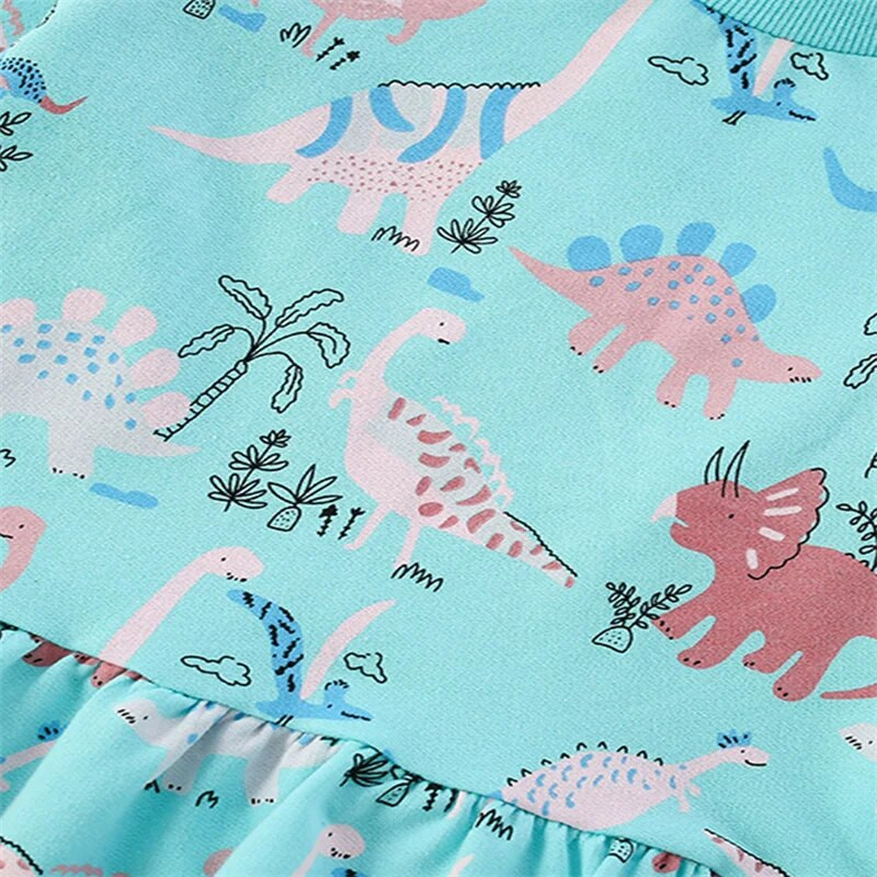 Jumping Meters 3 culori 2-7T Dinozauri imprimeu haine pentru bebeluși de vânzare fierbinte pentru fete hanorace costum pentru copii mici cămăși cu glugă