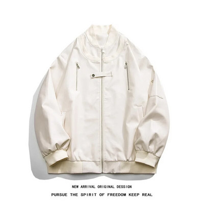 American Streetwear Jachetă din piele PU pentru bărbați 2023, toamnă, noi, vintage, jachete bomber, pardesiuri pentru motociclete, haine cauzale