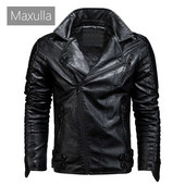 Maxulla Zimska muška topla kožna jakna Ležerne muške kapute od umjetne kože za vanjske motociklističke kožne jakne Bikerski kaputi Odjeća