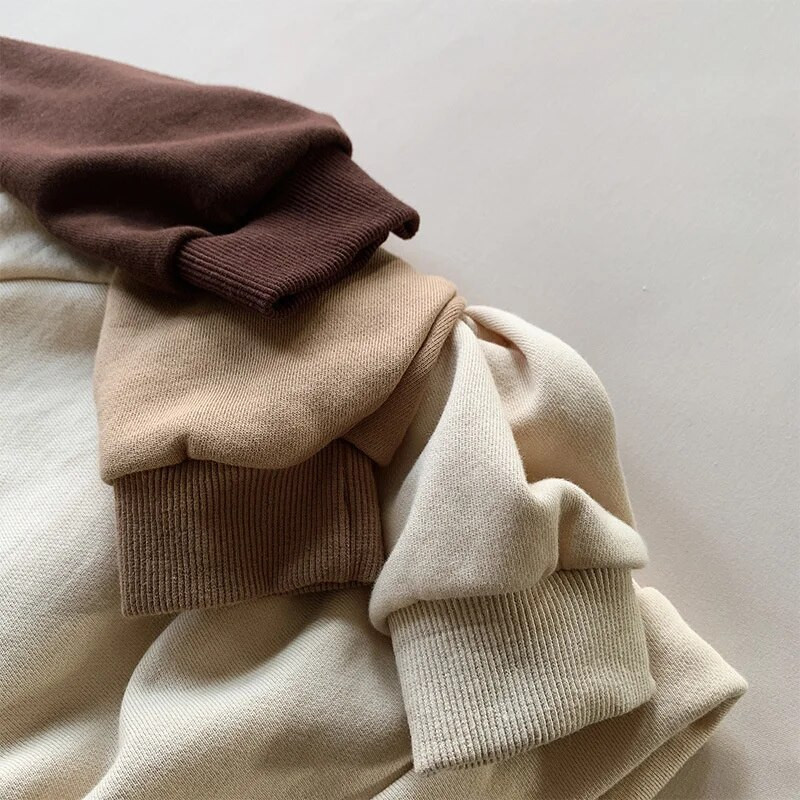 Solidūs, 2023 m. pavasario ruduo, nauji vaikiški megztiniai berniukams, mergaitėms, laisvalaikio medvilniniai megztiniai, sportiniai viršutiniai drabužiai mažiems vaikams, 1–8 m.