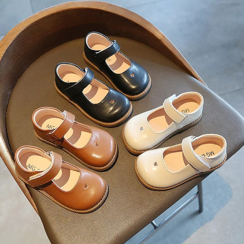 Crne kožne cipele za djevojčice 2021. proljeće jesen dječje tenisice dječje ležerne ravne cipele za nastup vjenčanje udobne meke